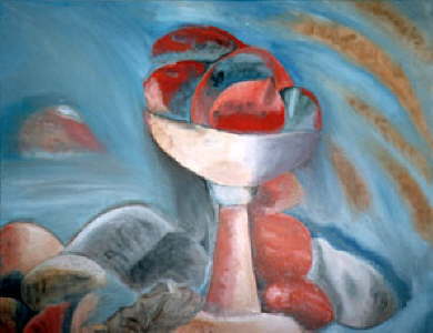 Avantgardistische Obstschale